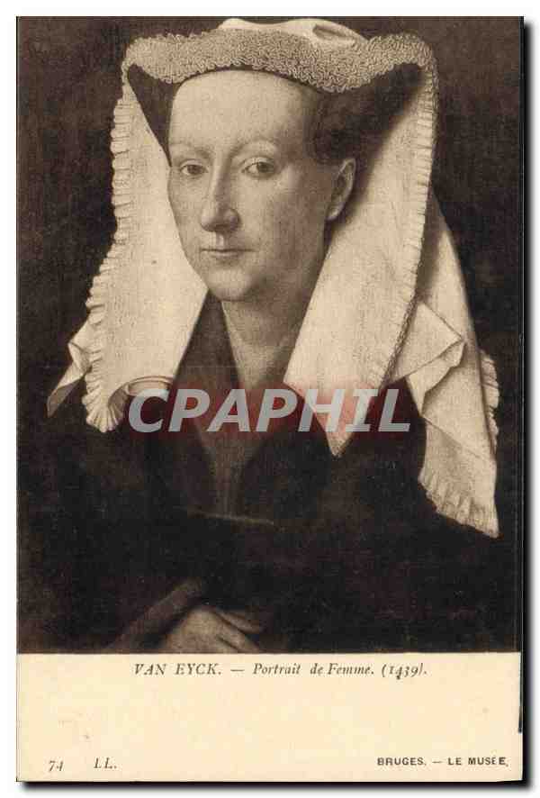 CPA Van Eyck Portrait de Femme 1439