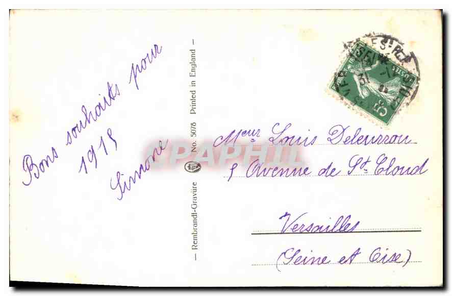 CPA Bonne Annee  — Rückseite