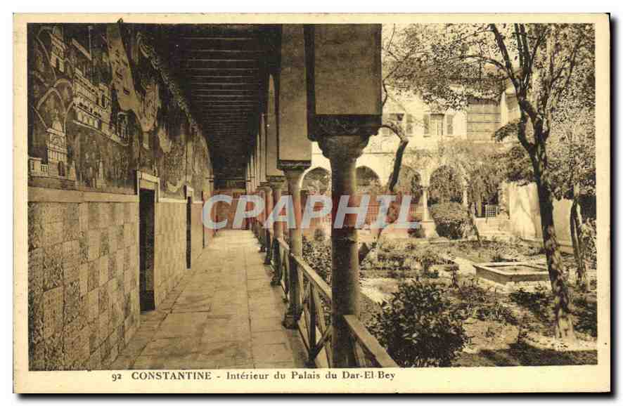 CPA Constantine Interieur du Palais du Dar el Bey 