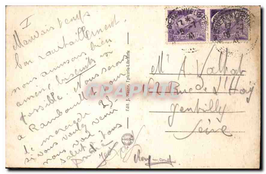CPA Saint Leger en Yvelines Les Rochers d'Angennes  — Rückseite