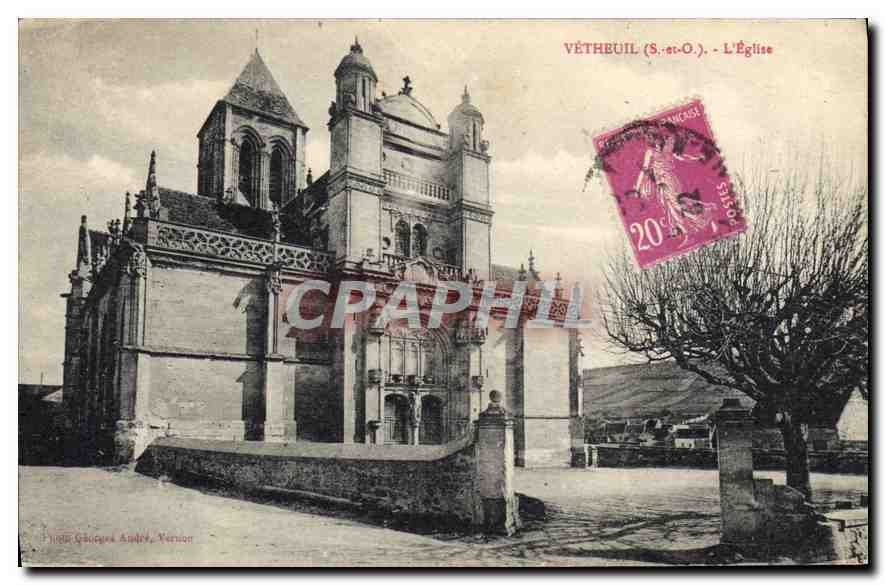 CPA Vetheuil S et O L'Eglise 