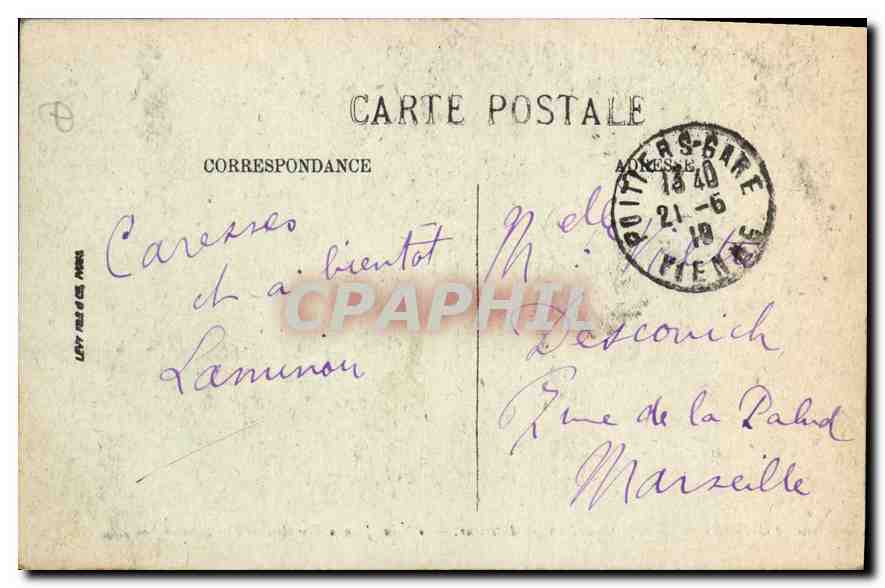 CPA Poitiers Temple Saint Jean Interieur Saint Jean Temple  — Verso