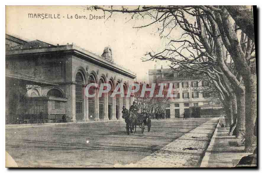 CPA Marseille La Gare Depart 