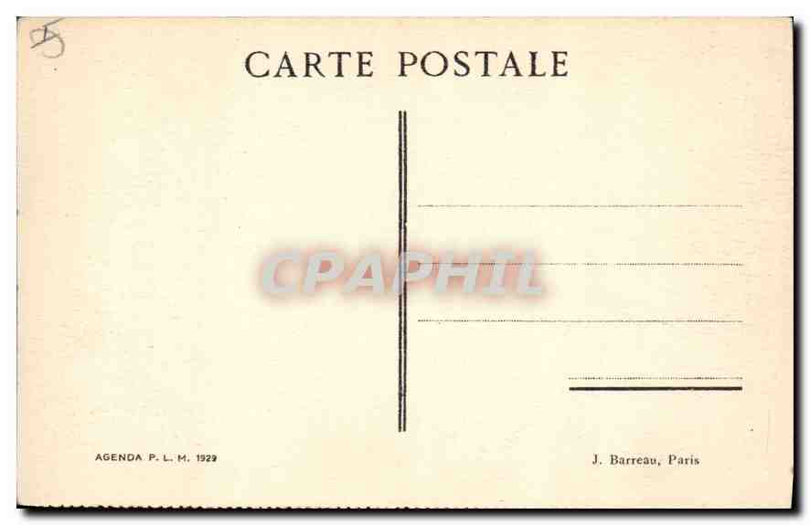 Île de Port-Cros — Le Château fort (François Ier) et le Petit-Port — Agenda P. L. M. 1929 — Rückseite