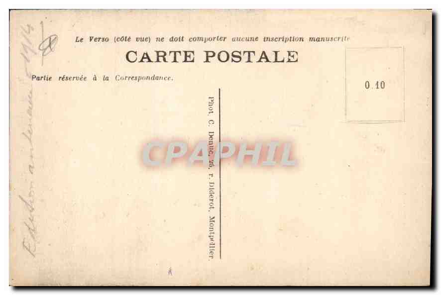 CPA Aigues Mortes La Tour des Borguignons  — Rückseite