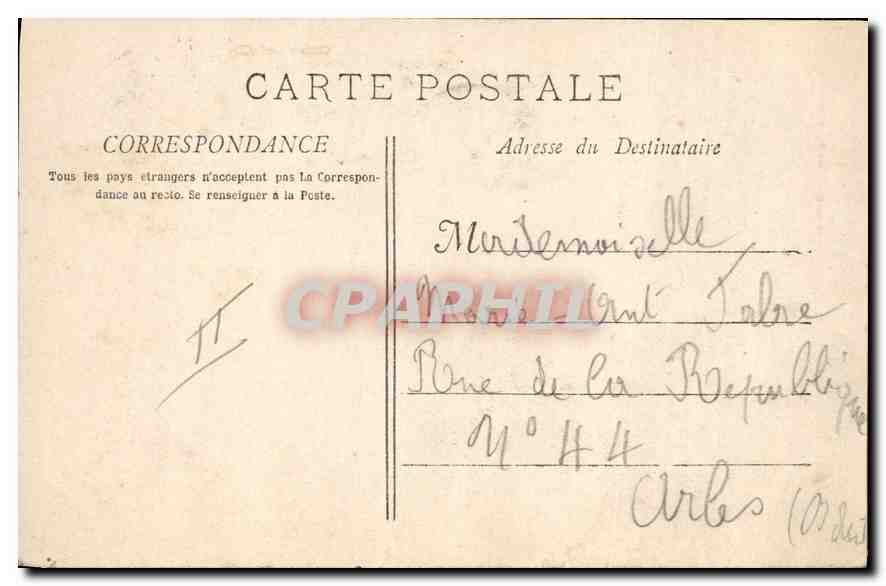 CPA Aigues Mortes La Rue Emile Jamais Vue de la port de la Reine  — Rückseite