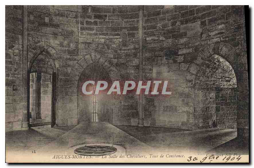 CPA Aigues Mortes La Salle des Chevaliers Tour de Constance 