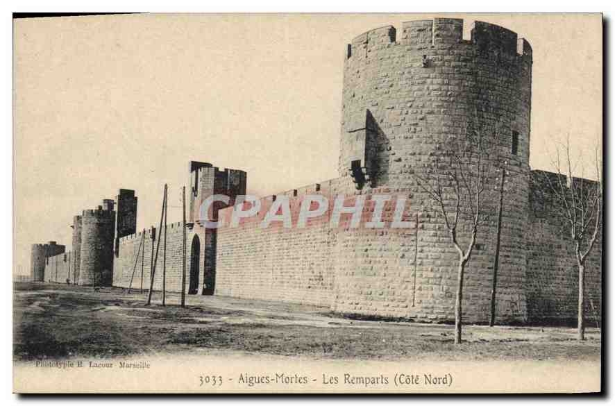 CPA Aigues Mortes Les Remparts Cote Nord 