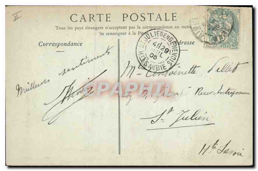 CPA Aigues Mortes La Porte de la Gardette et la Tour de Constance  — Rückseite