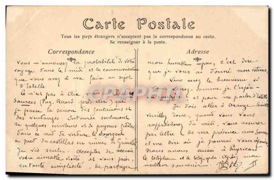 CPA Aigues Mortes Le Phare Charlemagne Tour de Constance  — Rückseite