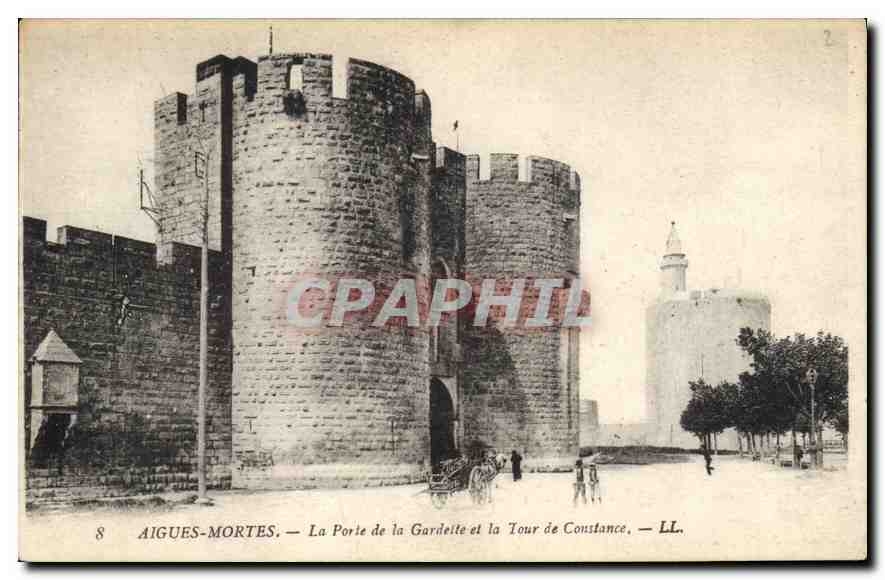 Aigues-Mortes — La Porte de la Gardelte et la Tour de Constance — LL. n°8