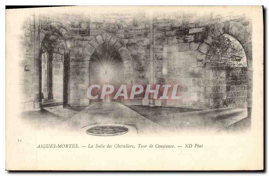 CPA Aigues Mortes La Salle des Chevaliers Tour de Constance 