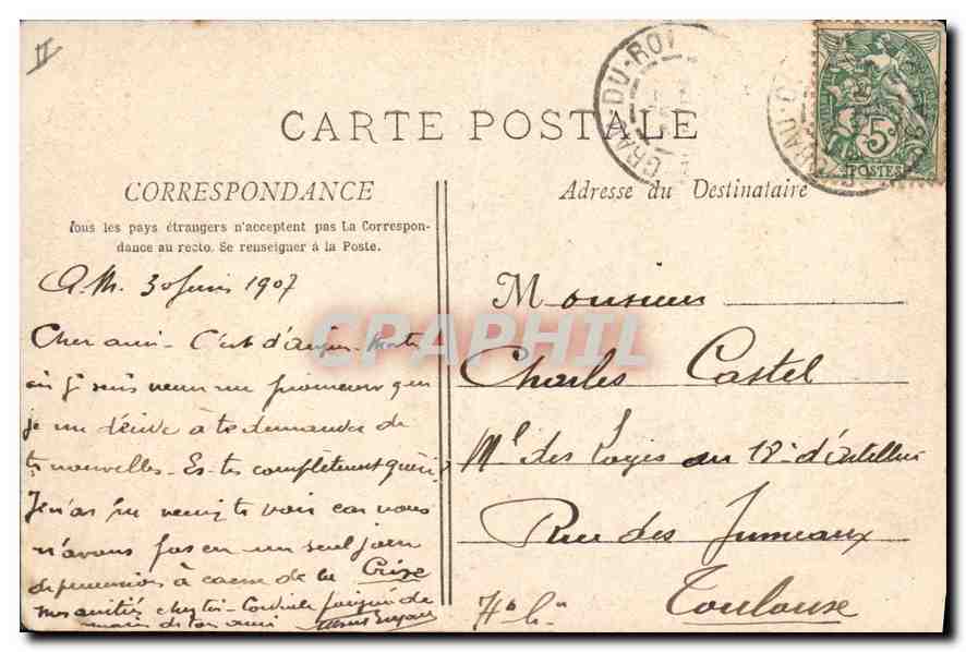 CPA Aigues Mortes La Porte de la Reine  — Rückseite