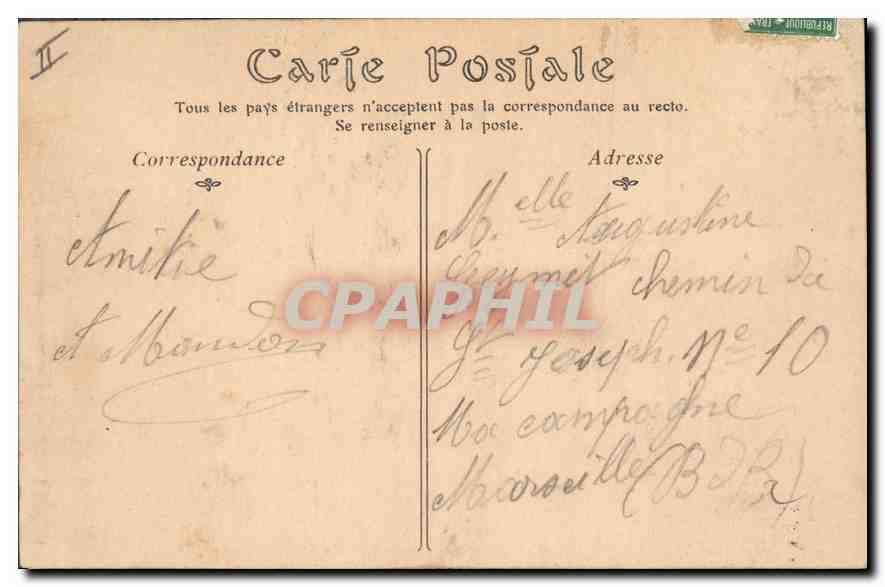 CPA Aigues Mortes La Porte de la Marine  — Rückseite