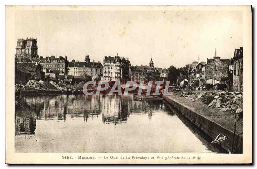 Rennes — Le Quai de La Prévalaye et Vue générale de la Ville — Loïc