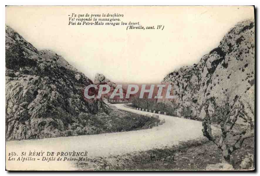 Les Alpilles – Défilé de Peiro-Malo — St RÉMY DE PROVENCE, éditeur L.A. n°255