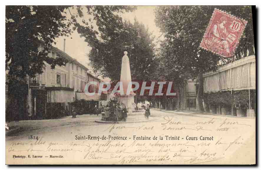 Saint-Rémy-de-Provence — Fontaine de la Trinité — Cours Carnot — Phototyp. E. Lacour — Marseille