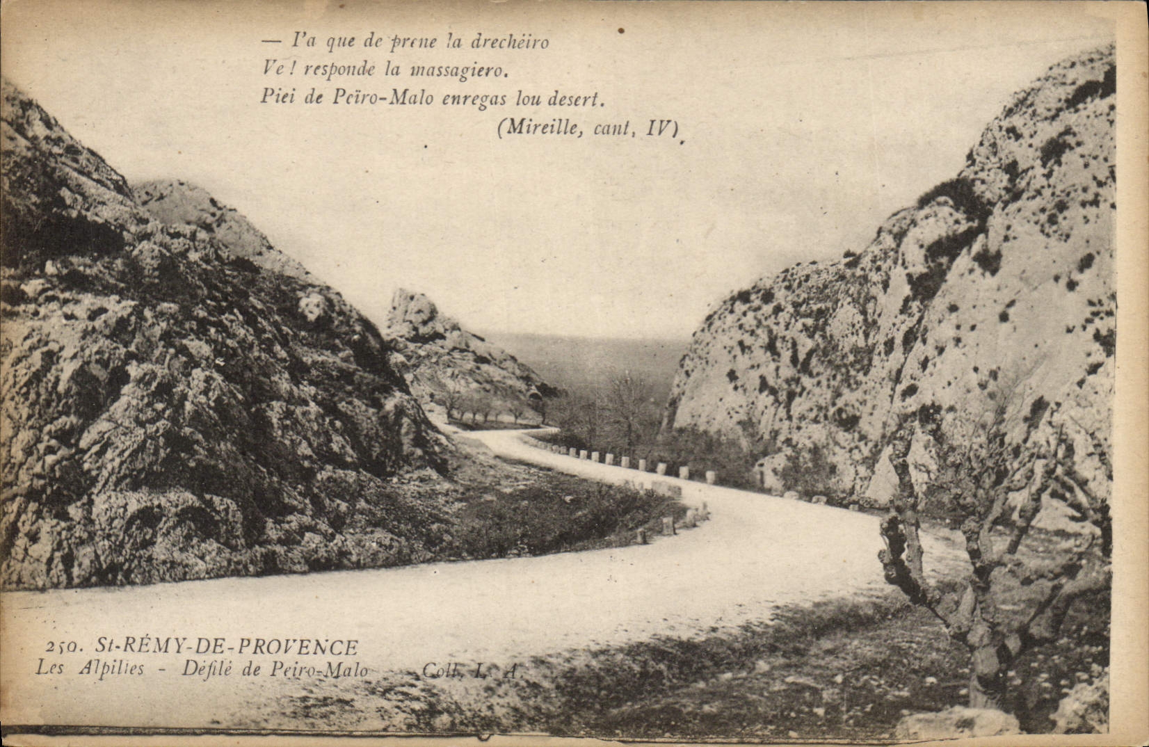 Les Alpilles - Défilé de Peiro-Malo — St-Rémy-de-Provence, Coll. J. A.