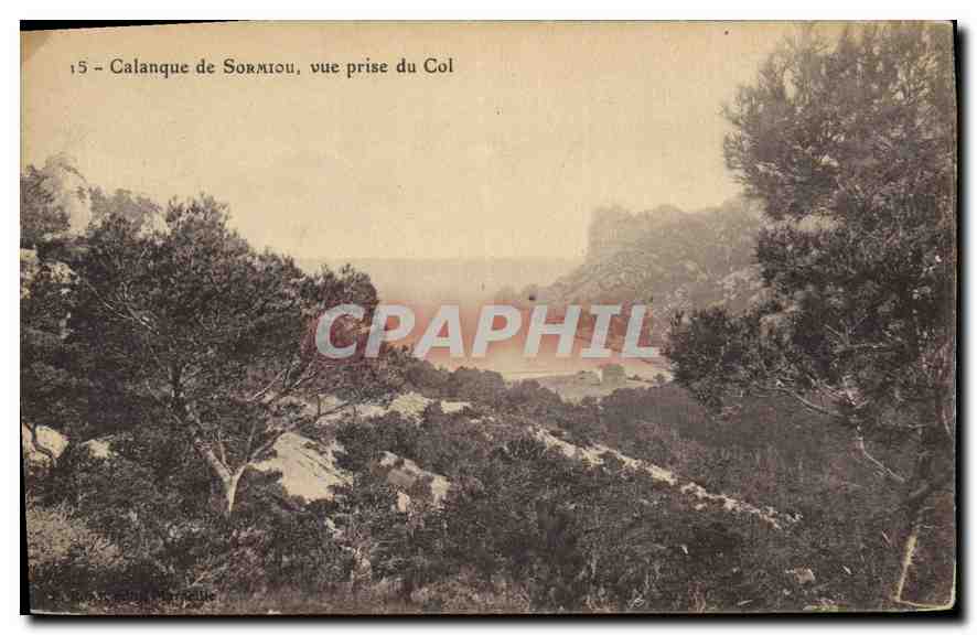 CPA Calanque de Sormiou vue prise du Col 
