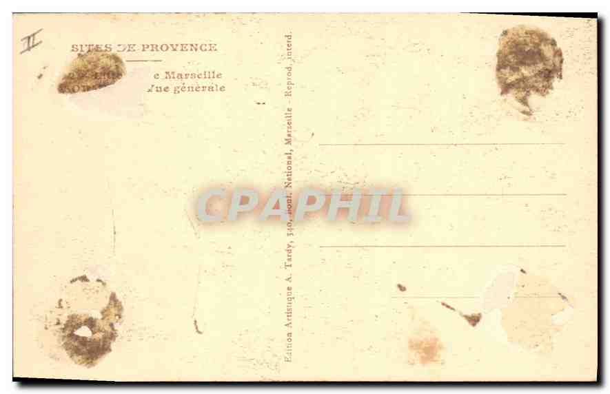 CPA Sites de Provence Littoral de Marseille Sormiou vue generale  — Verso