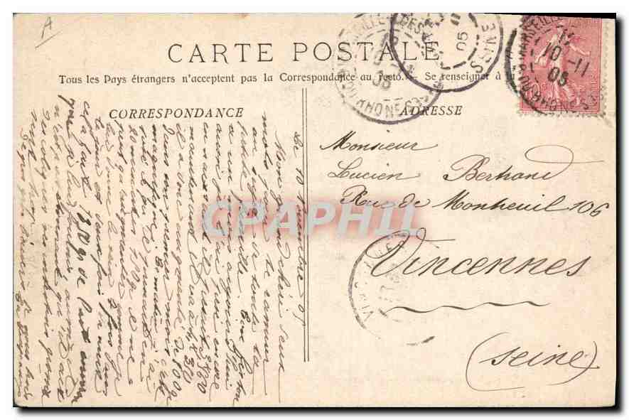 CPA La Calanque de Sormiou  — Verso