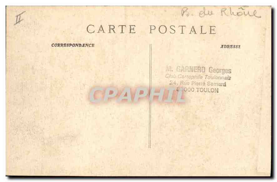 CPA Entree de la Calanque de Port Miou Cassis  — Rückseite