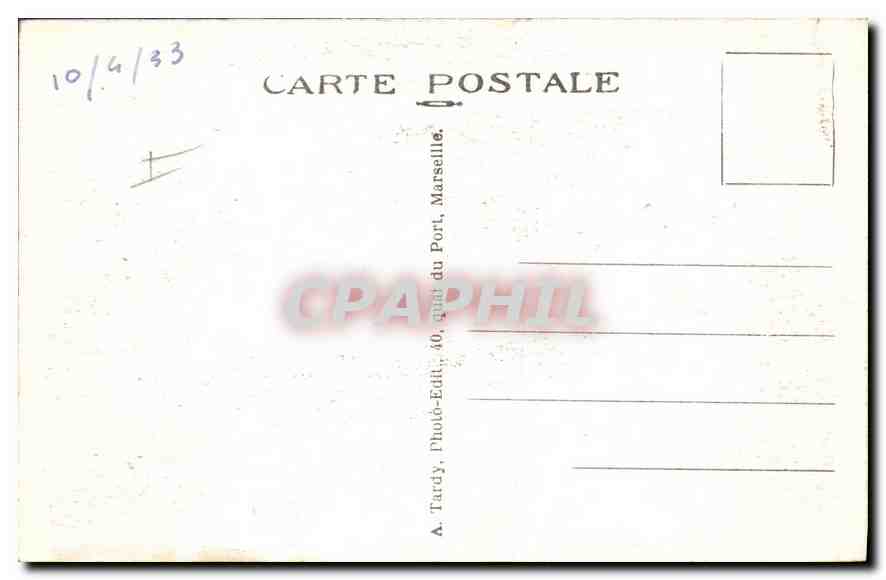 CPA Cassis sur Mer la Calanque de Port Pin  — Rückseite