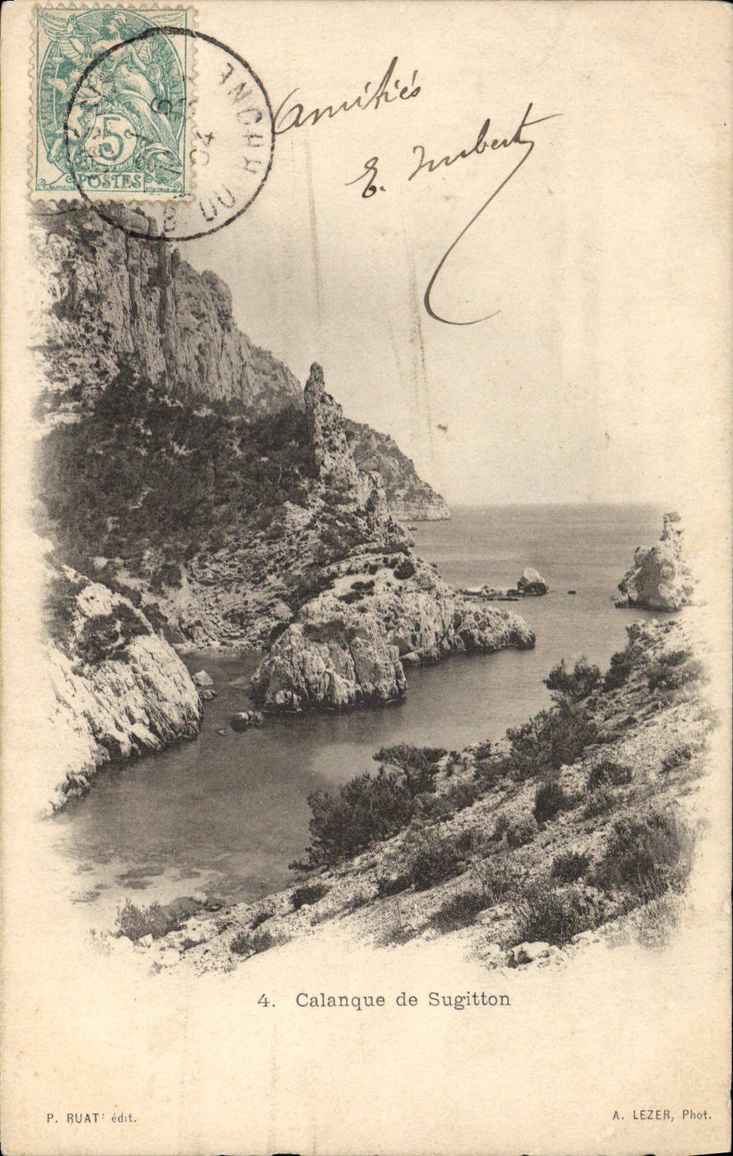 Calanque de Sugitton — vue panoramique — P. RUAT édit. n°4