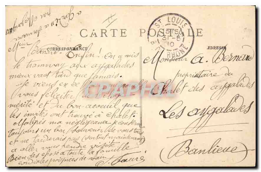 CPA Mazargues Calanque de Sugiton  — Rückseite
