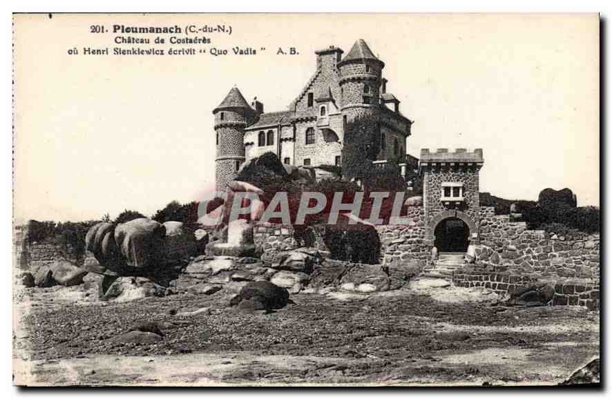 CPA Ploumanach C du N chateau de Costaeres ou Henri Sienkiewicz ecrivit Quo Vadis 