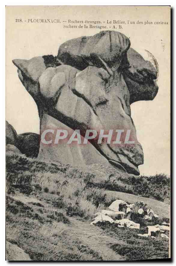 CPA Ploumanach Rochers etranges le Belier l'un des plus curieux rochers de la Bretagne 