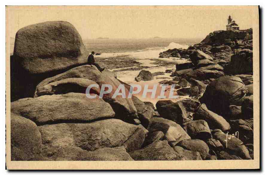 CPA Ploumanach Cotes du Nord les rochers du Phare 