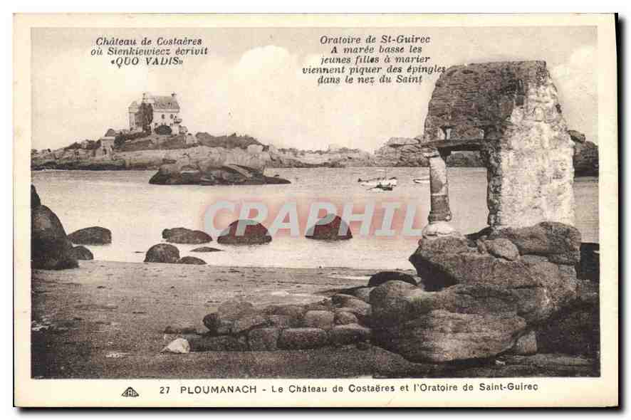 PLOUMANACH - Le Château de Costaères et l'Oratoire de Saint-Guirec