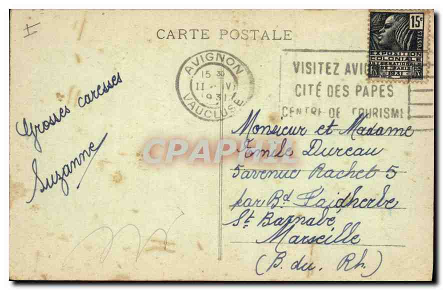 CPA Avignon Eglise Saint Pierre  — Verso