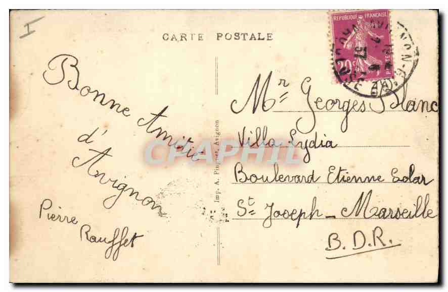 Avignon - Le Beffroi de l'Hôtel de Ville (XIVe siècle) — Édition Abbin — Rückseite
