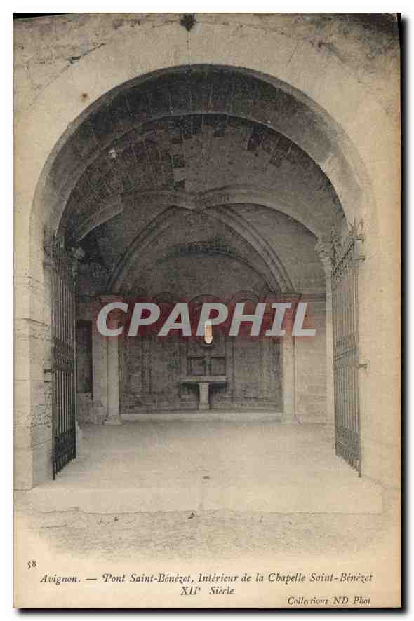 CPA Avignon Pont Saint Benezet interieur de la chapelle Saint Benezet XII siecle 