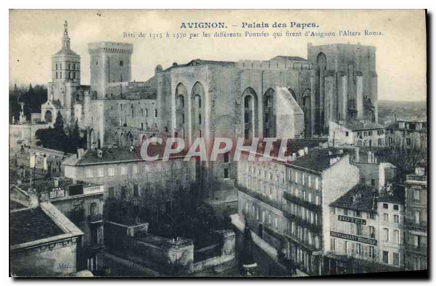 CPA Avignon Palais des Papes Bati de 1315 a 1370 par les differents Pontifes qui firent d'Avignon l'
