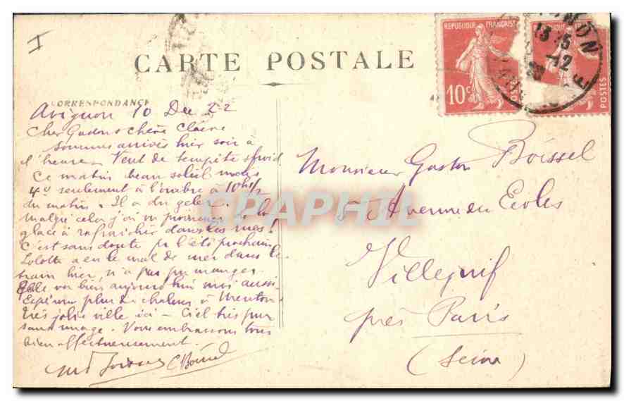 Avignon — Vue Générale du Palais des Papes — I.D.A. — Verso
