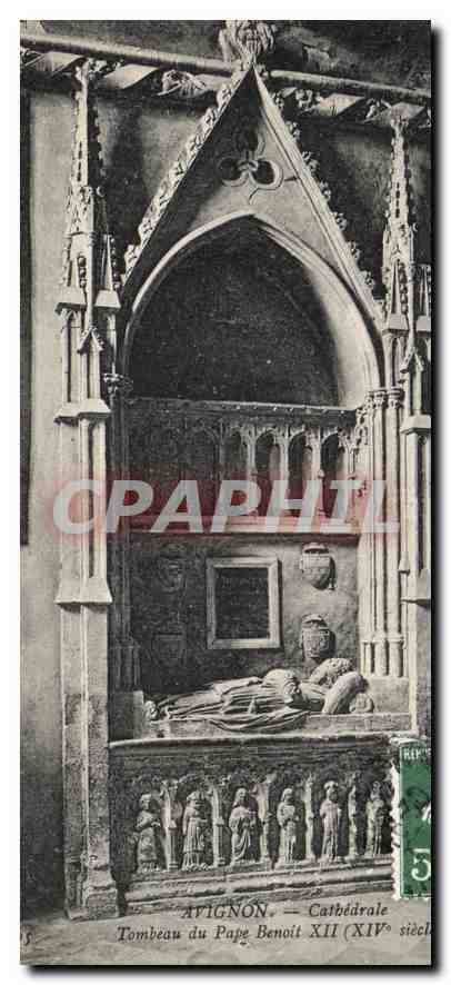 CPA Avignon Cathedrale Tombeau du Pape Benoit XII 