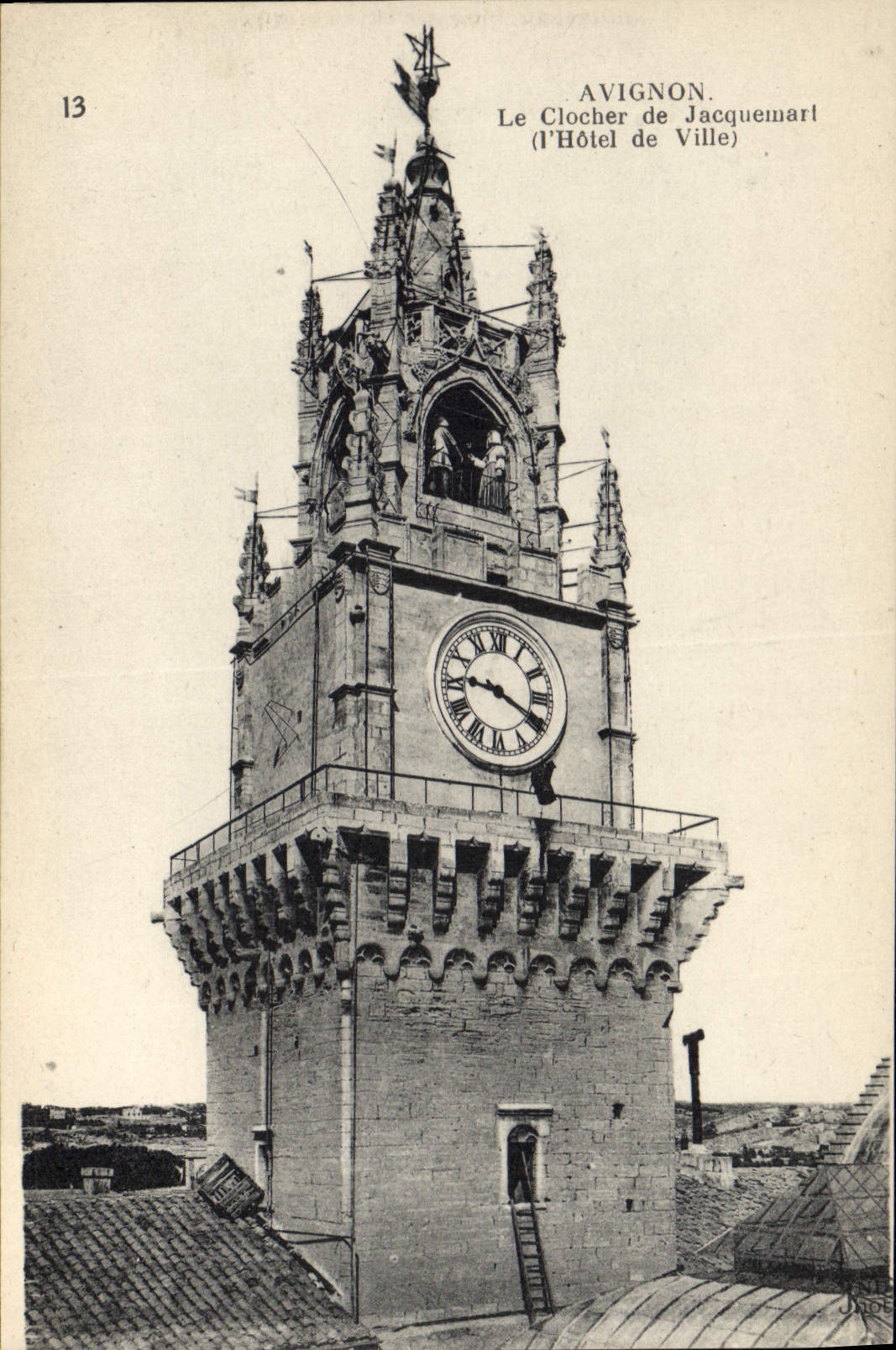 Avignon. Le Clocher de Jacquemart (l'Hôtel de Ville) — éditeur Néurodein Présés, 1900-1910