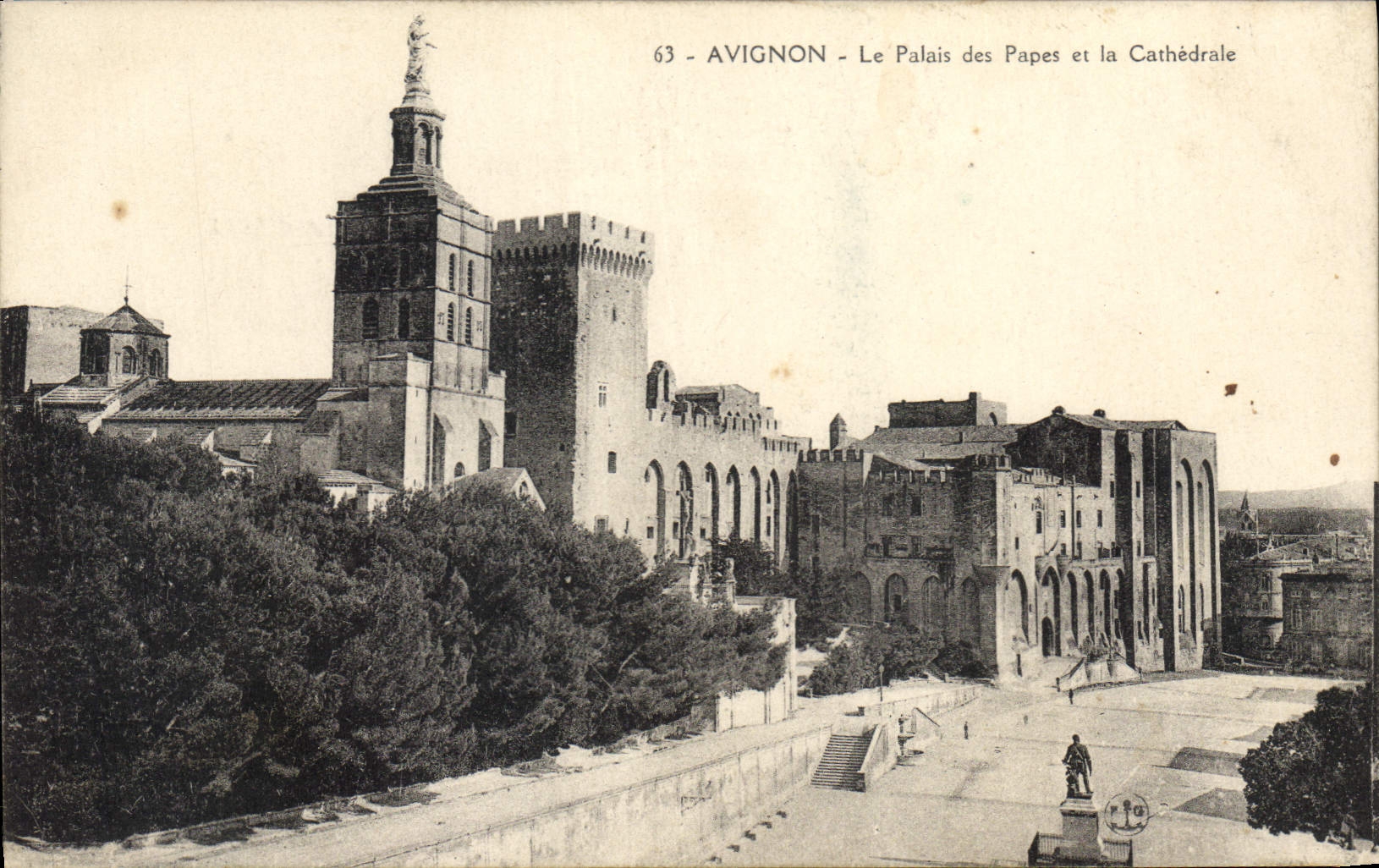 Avignon - Le Palais des Papes et la Cathédrale — éditeur anonyme, n° de série 63