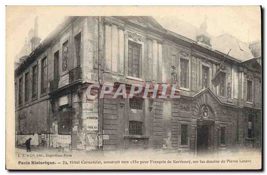 Hôtel Carnavalet — Paris Historique — éd. J. J. & Cie, Angoulême-Paris