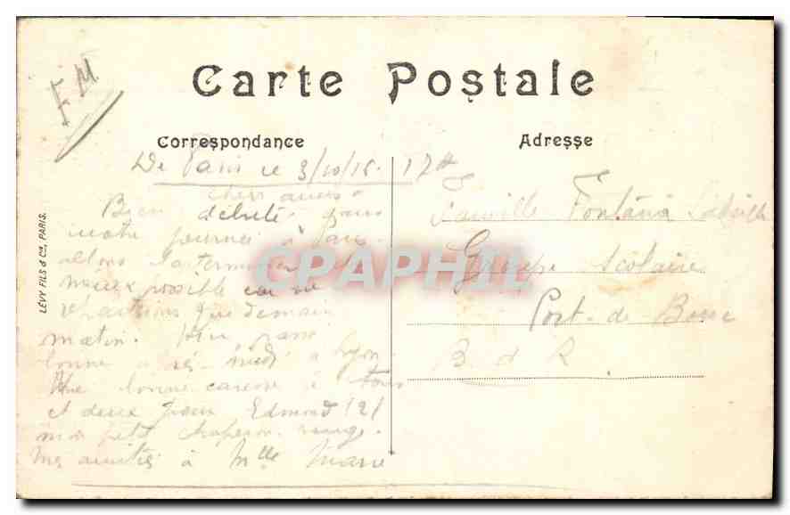 CPA Paris Le Sacre Coeur cote Ouest  — Rückseite