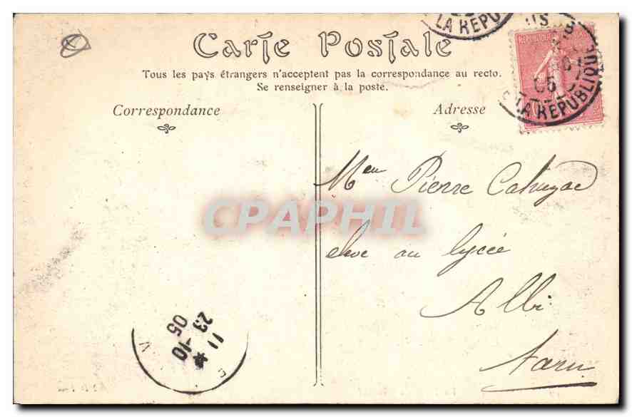 CPA Paris la Place du Chatelet  — Rückseite