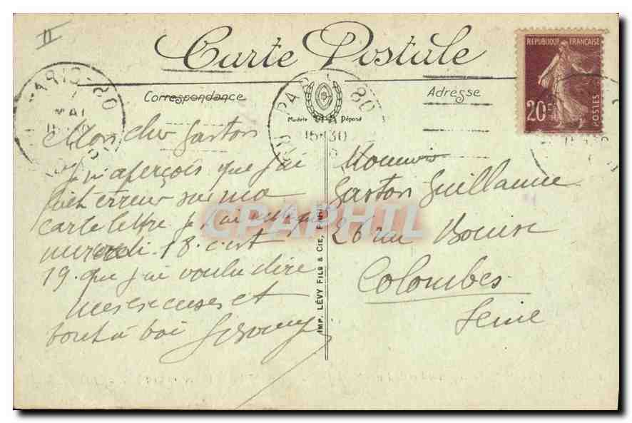 CPA Paris le Boulevard et la Porte Saint Denis  — Rückseite