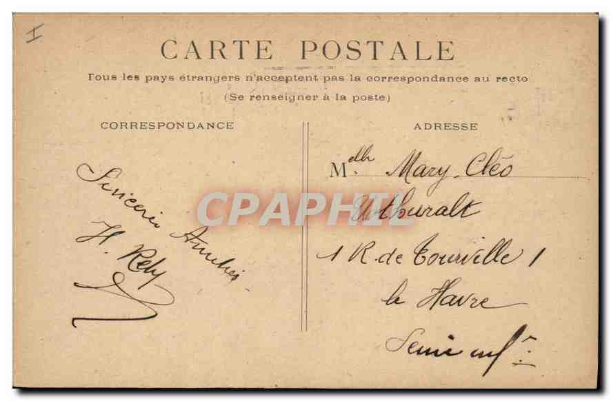 CPA Paris Bois de Boulogne La Cascade  — Verso