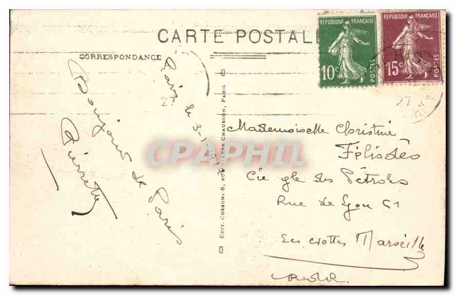 CPA Paris l'Hotel de Ville et le Pont d'Arcole  — Rückseite