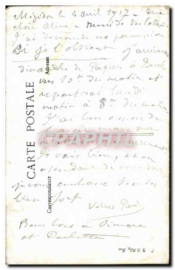 CPA Paris Les Boulevards vus de la Madeleine  — Rückseite