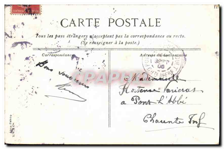 CPA Paris Le Pont de Briques aux Buttes Chaumont  — Rückseite