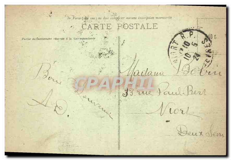 CPA Tout Paris La Chambre des Deputes et le Pont de la Concorde  — Rückseite